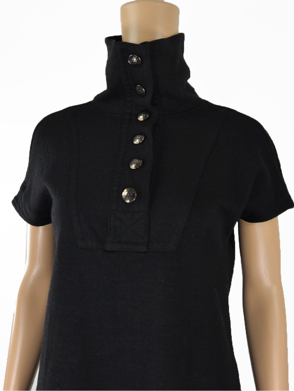 Vintage Marc by Marc Jacobs Black High Neck Convertible Polo Knit Top Y2K 00s - Picture 2 of 11
